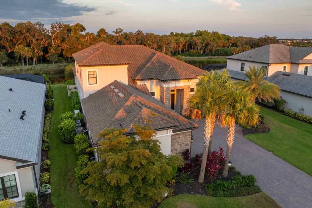 Florida home with red tile roof
