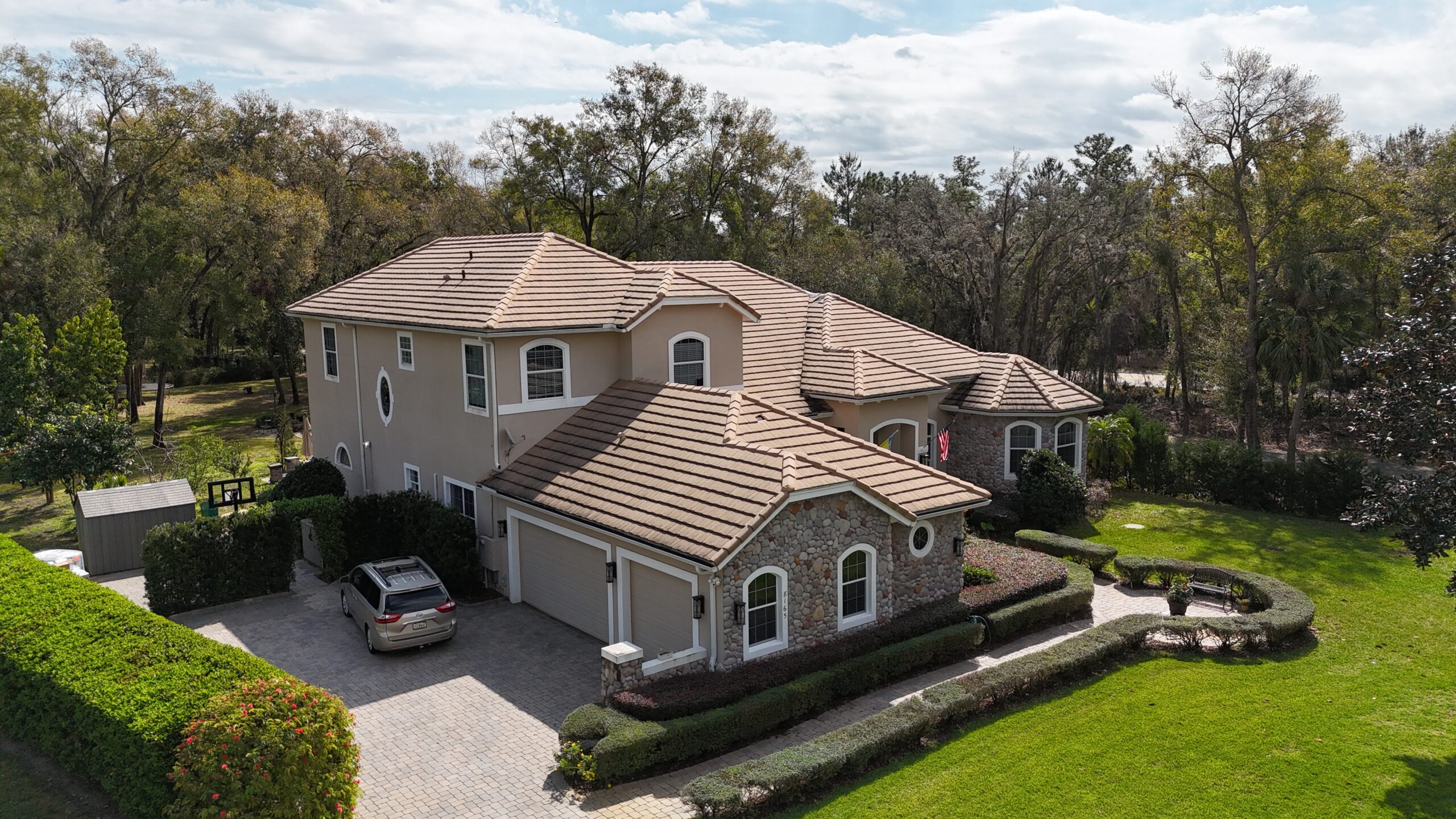 Image shows a newly reroofed home in Florida